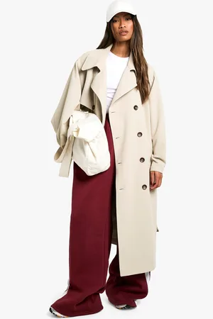 Boohoo Womens Oversized Raglan Sleeve Trench Coat - - 14