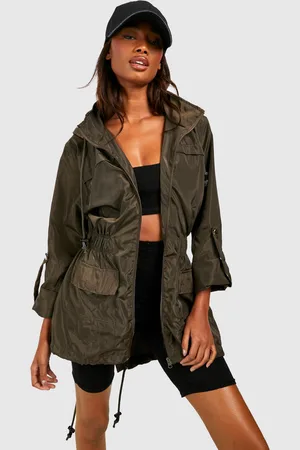 Boohoo Womens Hooded Festival Mac - - 8