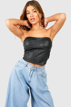 Boohoo Womens Pu Corset Top - - 10