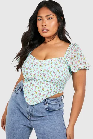 Boohoo Womens Plus Ditsy Floral Corset Top - - 22