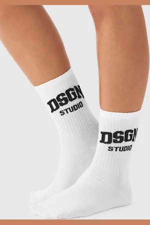 Boohoo Womens Dsgn Studio Collegiate Sports Socks - - One Size