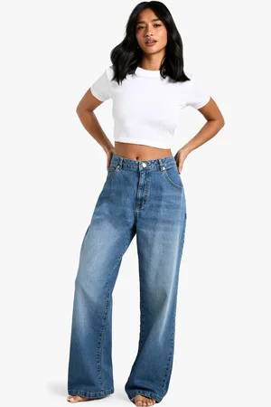 Boohoo Womens Petite Basic Straight Leg Jean - - 12/26L
