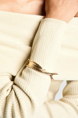 Boohoo Womens Textured Twist Bangle - - One Size