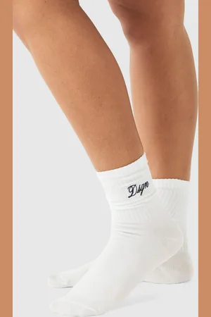 Boohoo Womens Dsgn Studio Embroidered Sports Socks - - One Size