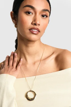 Boohoo Womens Statement Pendant Drop Necklace - - One Size