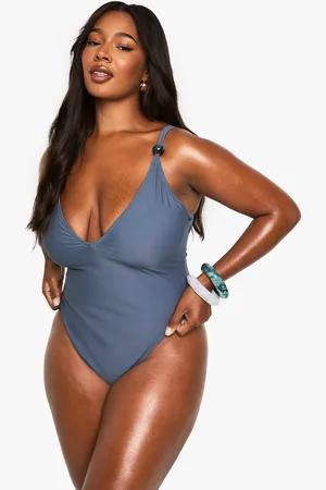 Boohoo Womens Plus Bead Trim Swimsuit - - 16