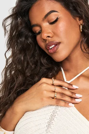 Boohoo Womens 3 Pack Chunky Rings - S/M