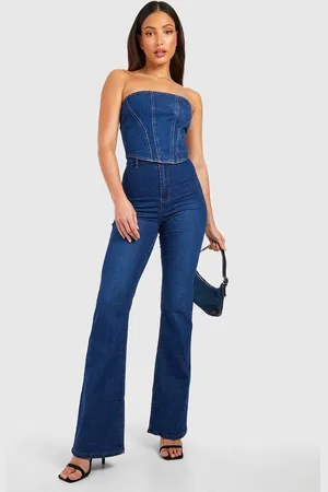 Boohoo Womens Tall Basics High Waist Skinny Flared Jeans - - 6
