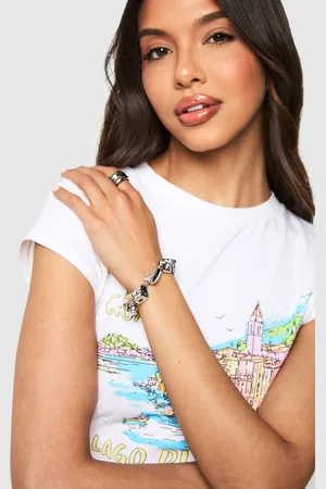 Boohoo Womens Molten Silver Bracelet - - One Size