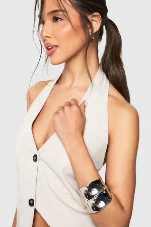 Boohoo Womens Silver Oversized Bangle - - One Size
