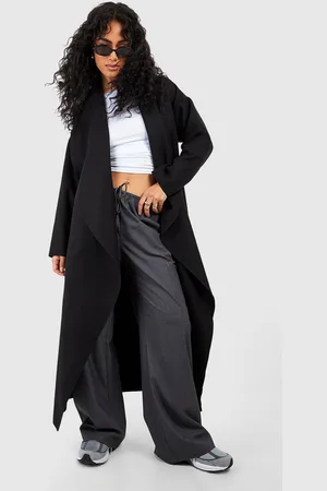 Boohoo Womens Super Oversized Waterfall Wool Look Coat - - 12