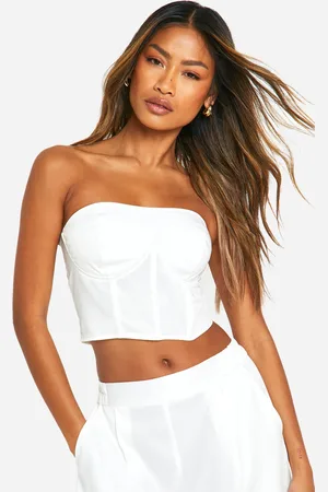 Boohoo Womens Structured Cropped Bandeau - - 6