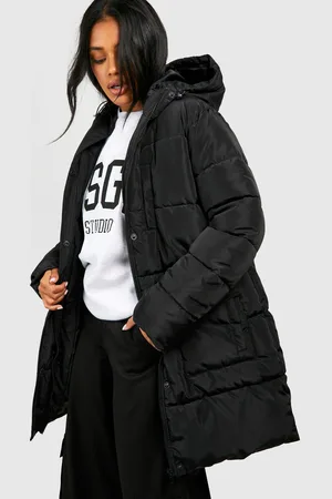 Boohoo Womens Pocket Detail Hooded Puffer Jacket - - 14