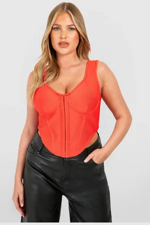 Boohoo Womens Plus Bandage Hook And Eye Corset Top - - 22