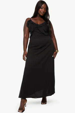 Boohoo Womens Plus Chiffon Ruffle Maxi Dress - - 16