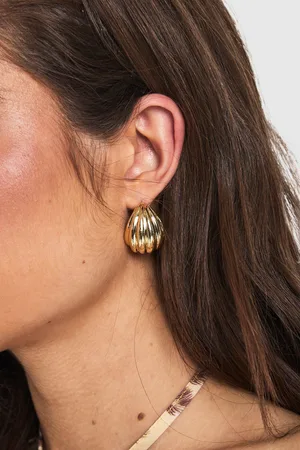 Boohoo Womens Ribbed Bubble Earrings - - One Size