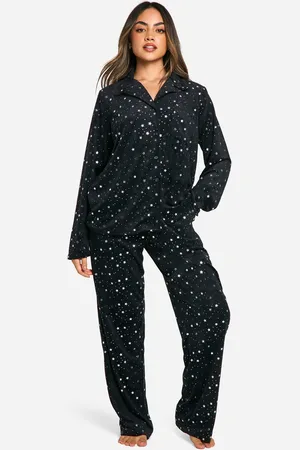 Boohoo Womens Metallic Star Fleece Trouser Pyjama Set - - 8