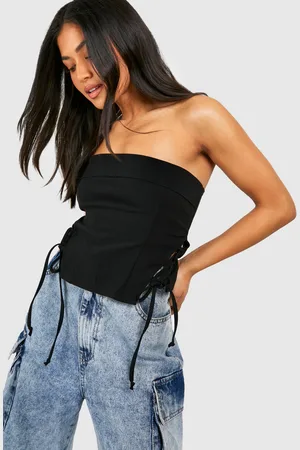 Boohoo Womens Petite Bengaline Tie Detail Corset - - 12