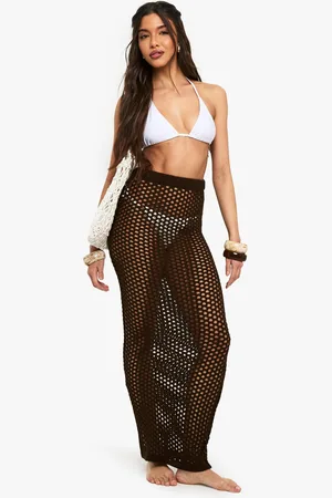 Boohoo Womens Beach Crochet Knitted Maxi Skirt - - S