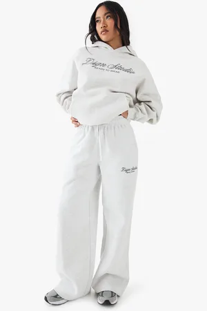 Boohoo Womens Dsgn Studio Embroidered Straight Leg Jogger - - Xl