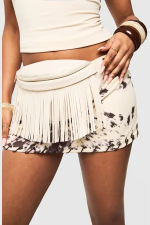 Boohoo Womens Textured Fringe Bum Bag - - One Size