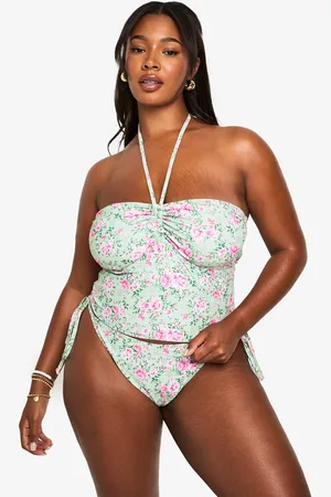 Boohoo Womens Plus Floral Printed Taniki Set - - 16