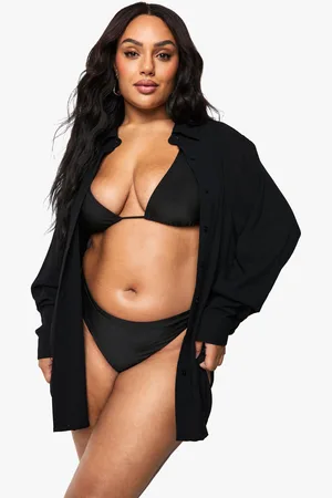 Boohoo Womens Plus Beachwear Essentials Oversized Shirt - - 16