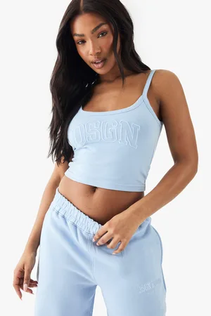 Boohoo Womens Dsgn Studio Sports Club Embroidered Vest Top - - 14
