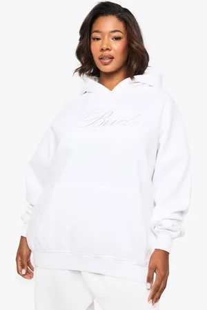 Boohoo Womens Plus Bride Oversized Hoodie - - 16