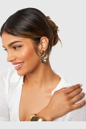 Boohoo Womens Petal Detail Statement Earrings - - One Size