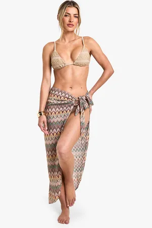 Boohoo Womens Zig Zag Knitted Sarong - - 6