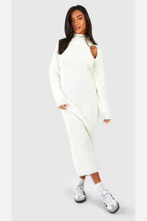 Boohoo Womens Petite Cut Out Knit Midaxi Dress - - S