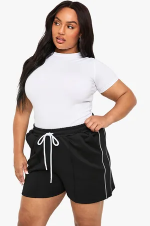 Boohoo Womens Plus Tricot Side Stripe Shorts - - 16