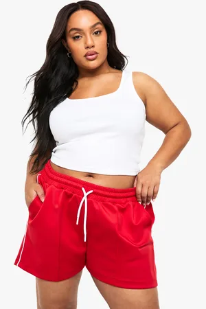Boohoo Womens Plus Tricot Side Stripe Shorts - - 16