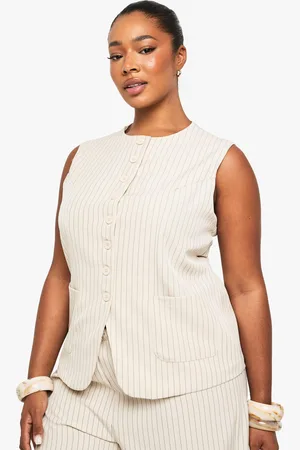 Boohoo Womens Plus Tailored Button Down Waistcoat - - 16