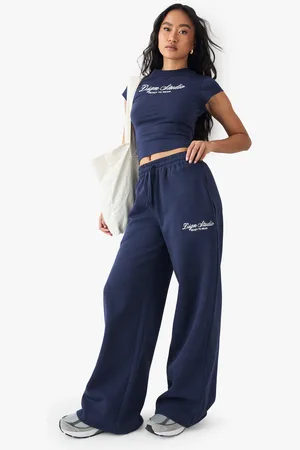 Boohoo Womens Dsgn Studio Embroidered Straight Leg Jogger - - S