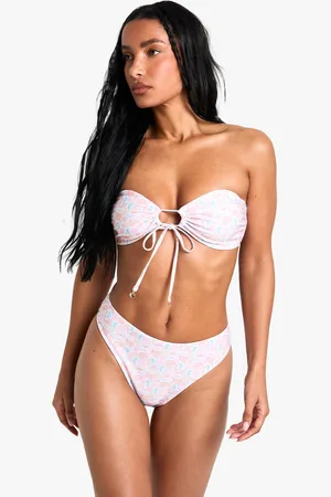 Boohoo Womens Shell Print High Waist Brief - - 6