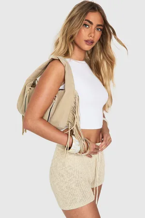 Boohoo Womens Faux Suede Slouchy Grab Bag - - One Size