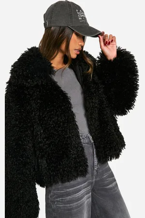 Boohoo Womens Shaggy Faux Fur Coat - - 8