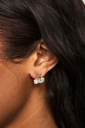 Boohoo Womens Mini Starfish Stud Earrings - - One Size