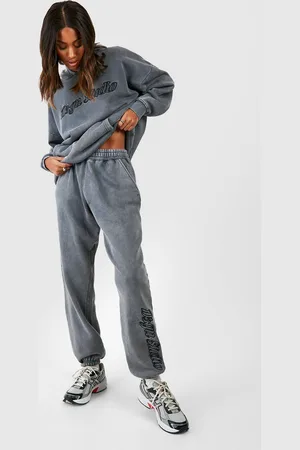 Boohoo Womens Dsgn Studio 3D Embroidered Acid Wash Oversized Jogger - - Xl