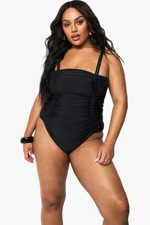 Boohoo Womens Plus Tummy Control Ruched Side Swimsuit - - 16