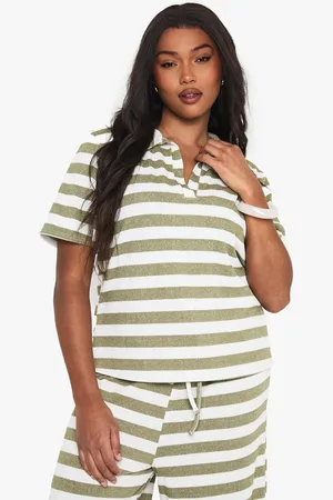 Boohoo Womens Plus V Neck Collared Knitted Top - - 16