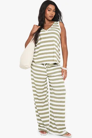 Boohoo Womens Plus Single Channel Drawstring Waist Super Oversized Wide Leg - - 16