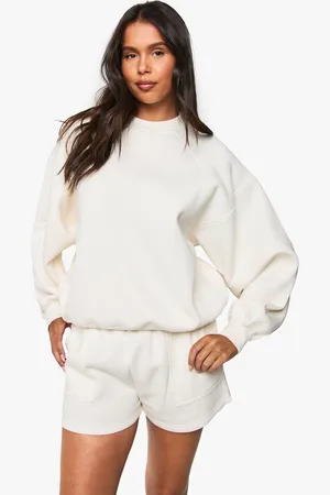 Boohoo Womens Balloon Sleeve Seam Detail Short Tracksuit - - S