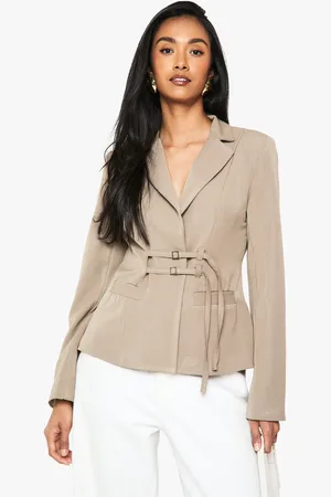 Boohoo Womens Buckle Detail Tailored Blazer - - 6