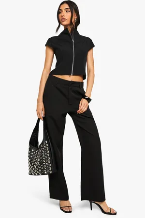Boohoo Womens Tailored Straight Leg Trouser - - 8