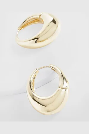 Boohoo Womens Oval Hoops - - One Size