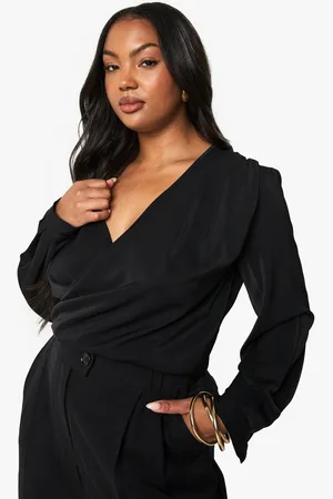 Boohoo Womens Plus Long Sleeve Cowl Neck Top - - 16