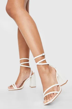 Boohoo Womens Wide Fit Crossover Strap Block Heels - - 5